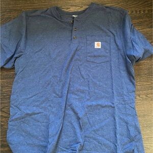 Carhartt Men’s Navy Blue Henley Pocket Tee